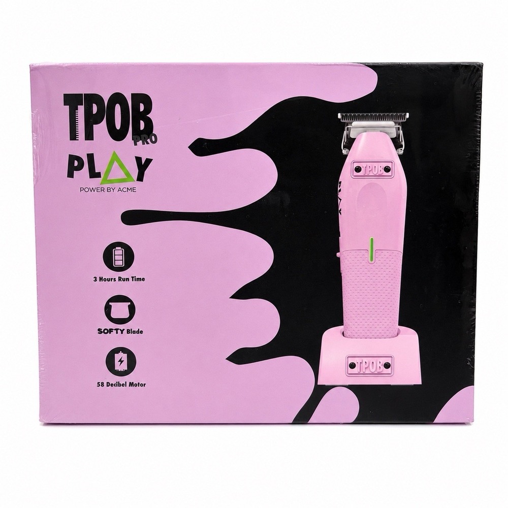 TPOB Pro PLAY Professional Cordless Hair Trimmer Pink Softy Blade New Sealed